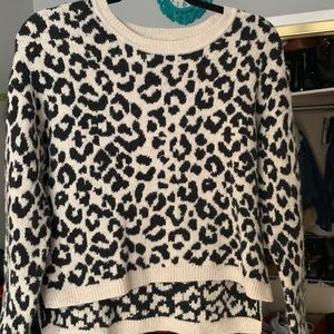Cream Cheetah Print Sweater - Yes Lola Sweater